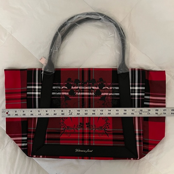 Victoria’s Secret red plaid tote bag. NWT. - Picture 7 of 7